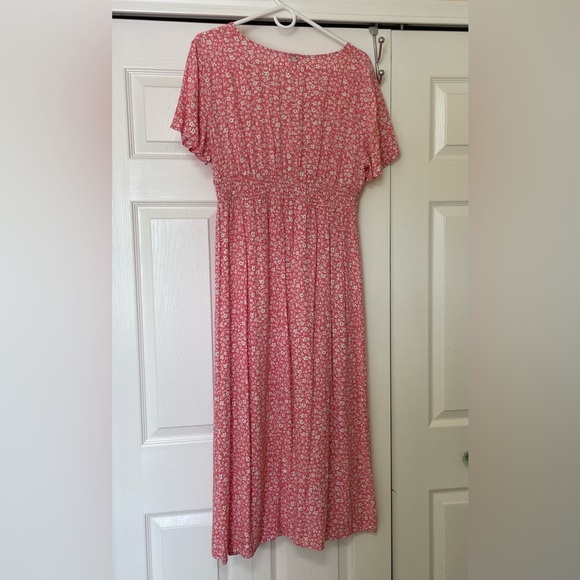 SHEIN Women’s Size XL Dress in pink white and green floral fabric - Picture 2 of 12